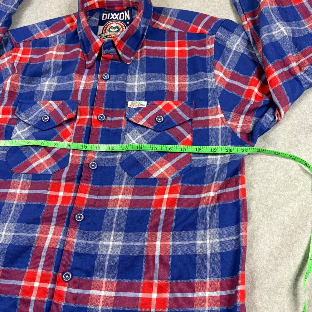 Dixxon Flannel The Red Green Show Possum Brotherhood Plaid Shirt Mens M Blue Red - Picture 11 of 13